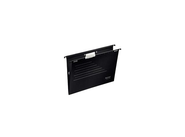 Leitz Alpha hengemappe med strikk, sort pakke med 5 stk 